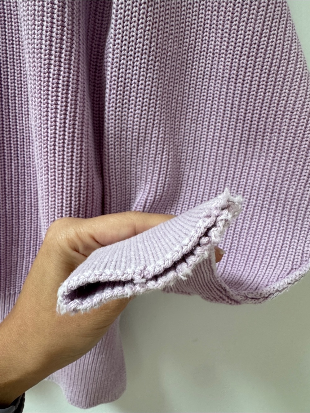 aerie Dusty Lilac Ribbed Oversized Sweatshirt - Picture 7 of 10